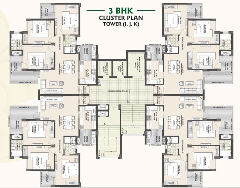 Cluster Plan Tower I,J,K Escon Primera airport Road