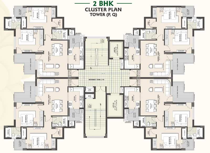 Cluster Plan Tower P,Q, Escon Primera